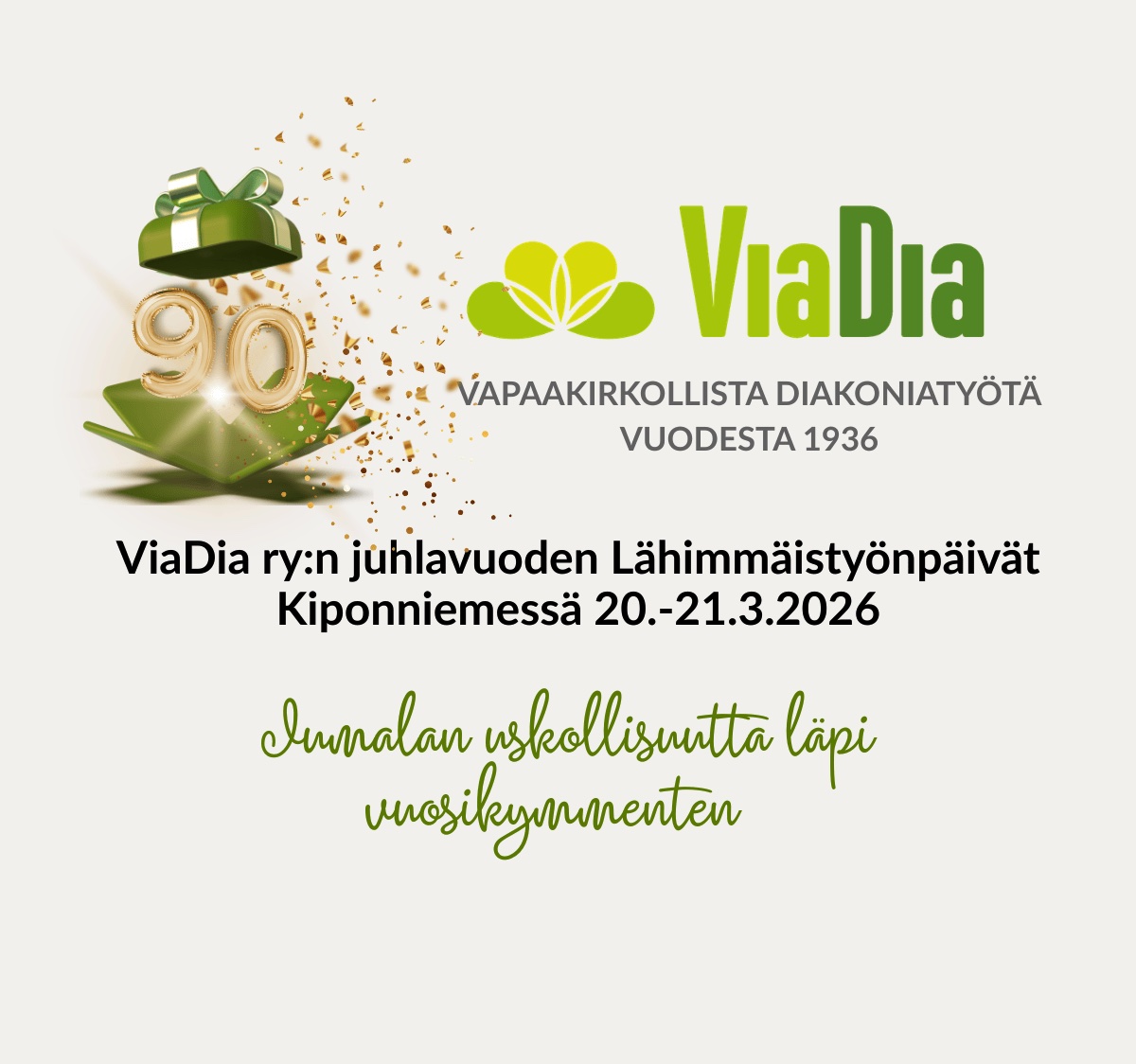 Lähimmäistyönpäivät 20.-21.3.2026 Kiponniemessä, Jyväskylässä